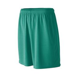 Augusta Sportswear 806 Youth Wicking Mesh Athletic Short in Dark Green size Medium | Polyester