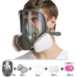 Maschera antigas per respiratore di sicurezza a spruzzo di verniciatura 17 In 1 uguale per
