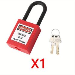 TEMU 38mm Lockout Locks, Nylon Lock Out Padlocks Safe Padlock Industrial Engineering Insulation Security Tool For Electrical Lockout Stations And Devices