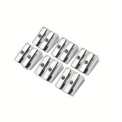 TEMU 6pcs Pencil Sharpener: Double Hole Design Stationery