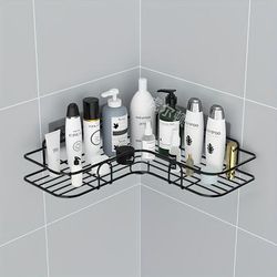 TEMU 1pc Punch- Shelf, Bathroom Rack, Wall-mounted Storage For Toilet, Bathroom Shampoo Lotion Cosmetic Storage Rack, Bathroom Accessories