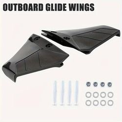TEMU 1 Pair With Screws Outboard Fixed Wing, Outboard Glide Wings, Pp Material, Modified Balance Wing, Sliding Wing To Prevent Hull
