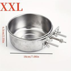 TEMU 1pc Pet Stainless Bowl, Hanging Cage Pet Dog Food Basin, Water Drinking Bowl, Pet Hanging Bowl