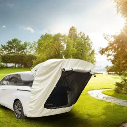 Without Support Poles!Rear Tent MPV Special Outdoor Camp Car Tail Multifunction Roof Extension Sunshade Rainproof Anti-mosquito
