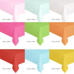 Disposable Tablecloth White Pink Table Cover Plastic Rectangle Desk Cloth for Birthday Wedding Party Table Decoration Supplies