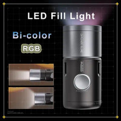 SIDANDE Bi-color RGB Video Fill Light Zoom Spotlight for Indoor Photo Video Studio Film Camera