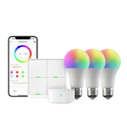 BroadLink FastCon SKE26/27 Smart Home Light RGB Smart Starter Kit with Alexa, Google Assistant