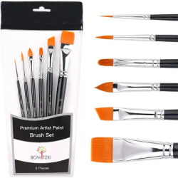 Bowitzki Face Paint Brush Set Professional Quality Brush For Face Painting Watercolor Acrylic Oil Painting Nail Art