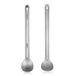 Lixada Titanium Long Handle Spoon Outdoor Portable Dinner Spoon Cutlery Camping Backpacking Picnic Ultralight 15g