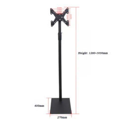 Universal TV Trolley Floor Stand Elevation-adjustable Non-punching LCD Monitor Stand for 10"-32" LED LCD TVs