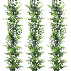 Artificial Silver Eucalyptus Greenery Garland Eucalyptus Leaves Dollar Vines Plant Wall for Wedding Arch Faux Garland Decor
