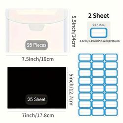 TEMU 52pcs Clear Stamp And Die Storage Bag With Rubber Magnetic Sheets Resealable Plastic Storage Pocket Large Envelope Case Cutting Dies Stencil Organizer For Card Making