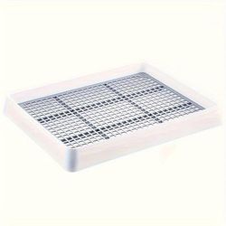 TEMU Rabbit Litter Box - Large Corner Pet Toilet, Odor Proof, Sturdy Plastic Urine Basin Tray For Rabbits & Small Animals