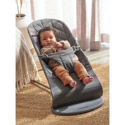 BabyBjrn Bouncer Bliss, Dark Gray Frame Petal Quilt Cotton Anthracite