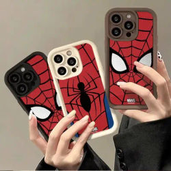 Custodia morbida in TPU Marvel Spider Man per iPhone 15 14 13 12 11 Pro Max XR XS X 7 8 Plus SE