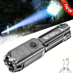 100000 lumen potente torcia a LED ricaricabile USB 18650 Zoom impermeabile pesca caccia torcia