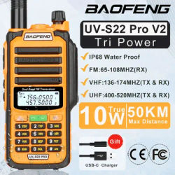 Baofeng UV S22 PRO V2 IP68 Walkie Talkie impermeabile Dual Band 136-174/400-520MHz Ham Radio