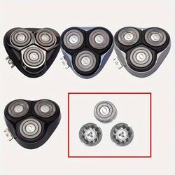 TEMU 3pcs/pack Replacement Shaving Heads Compatible With Norelco , 2000, 1000, Flyco Fr8 Shaving Head, Double Blade