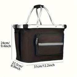 TEMU 1pc Detachable Bike Basket, Bicycle Handlebar Basket For Pet, Shopping, Commuter, Camping And Outdoor