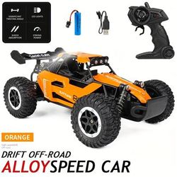 TEMU 1:16 Small High-speed Off-road 2.4g Remote Control Car, Drifting 20km/h To Adapt To Various Road Sections Anti-collision Settings Rubber Big Tires Christmas Gift