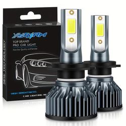 TEMU Xstorm 2pcs 15000lm H4 Led Car Light Bulbs H7 H8 H11 H1 9005 9006 Hb3 Hb4 Led Headlight Mini Light 12v 6000k White
