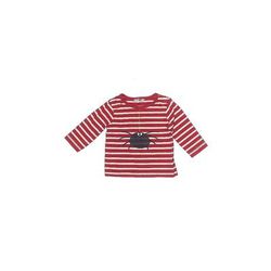 Baby Boden Long Sleeve T-Shirt: Red Tops - Size 6-12 Month