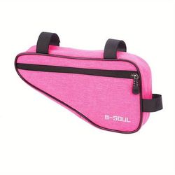 TEMU Quick-release Bike Triangle Frame Bag - Polyester, Outdoor Cycling
