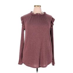 7th Roy Pullover Sweater: Burgundy Tops - Women's Size 2X