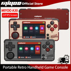 MIYOO Mimi A30 Portable Retro Handheld Game 2.8'' IPS Screen Wifi Open Source Linux System Supports Multiple Emulators Kids Gift