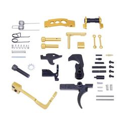 Guntec USA AR-15 Enhanced Lower Parts Kit w/ Upgrades Anodized Gold LPK-ENH-GOLD
