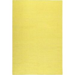 Tappeto piatto kilim tessuto a mano Giallo limone 200x290