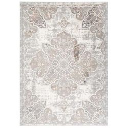 Tappeto da soggiorno vintage crema grigio beige fiori 200x300