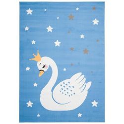 Tappeto per bambini azzurro cigno multicolore 300 x 400 cm