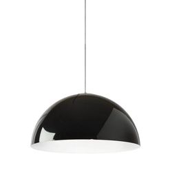 Sospensione metallo nero lucido e bianco 40cm