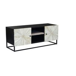 Mobile porta tv in legno e ferro marrone