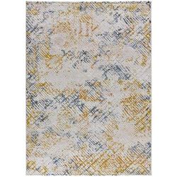 Tappeto astratto crema/blu/senape 154x230 cm