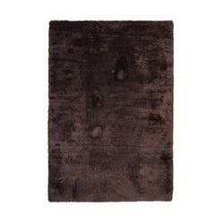 Tappeto a pelo lungo extra-morbido marrone scuro 120x160