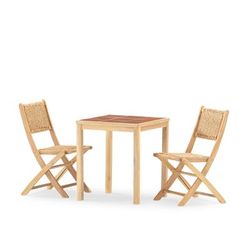 Set da pranzo 2 post tavolo ceramica terracotta 65x65