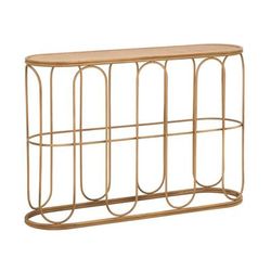 Consolle in ferro e legno marrone cm 110x32x77