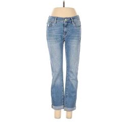 FRAME Jeans - Mid/Reg Rise: Blue Bottoms - Women's Size 24