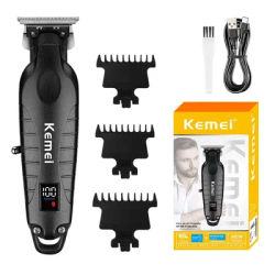 Kemei 2293 Barber Cordless Hair Trimmer 0mm Zero Gapped Carving Clipper Detailer Professional Electric Finish Cutting Machine