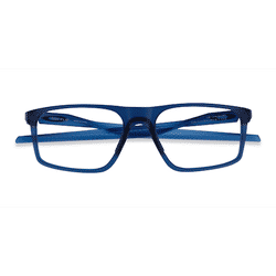 Unisex s rectangle Blue Plastic Prescription eyeglasses - Eyebuydirect s Oakley Bat Flip
