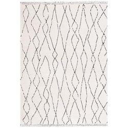 Tappeto Poliestere Avorio/Nero 160 X 229 cm