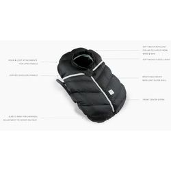 7 A.M. Enfant Cocoon Car Seat Cover - Metallic Grey