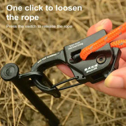 Rope Tensioner Camping Tent Cord Adjuster Aluminum AlloyTent Canopy Fastener Rustproof Quick Fix Buckle Cord Tensioner