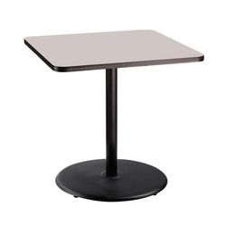 National Public Seating CT33636RCPBTMGY 36" Square Counter Height Table - Grey Nebula Laminate Top, Steel Base, Gray