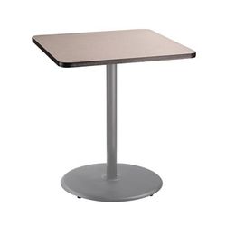 National Public Seating CTG33636RBPBTMGY 36" Square Bar Height Table - Grey Nebula Laminate Top, Steel Base, Gray