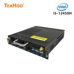 TexHoo OPS Mini PC Computer Intel Core i5 12450H Processor Windows 11 DDR4 SSD For Conference Teaching Screen Built-in Host 42mm