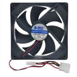 PC Computer Case 12025s 12cm 120mm 120x25mm DC 12V black 4Pin male/female Cooling Fan