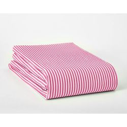 Mix and Match Flat Sheet by BrylaneHome in Pink Stripe (Size KING)